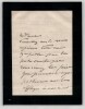 &Eacute;lise de Pressens&eacute;, Lettre autographe sign&eacute;e de condol&eacute;ances &agrave; Mme Eug&egrave;ne Kisler. &Eacute;lise de Pressens&eacute;