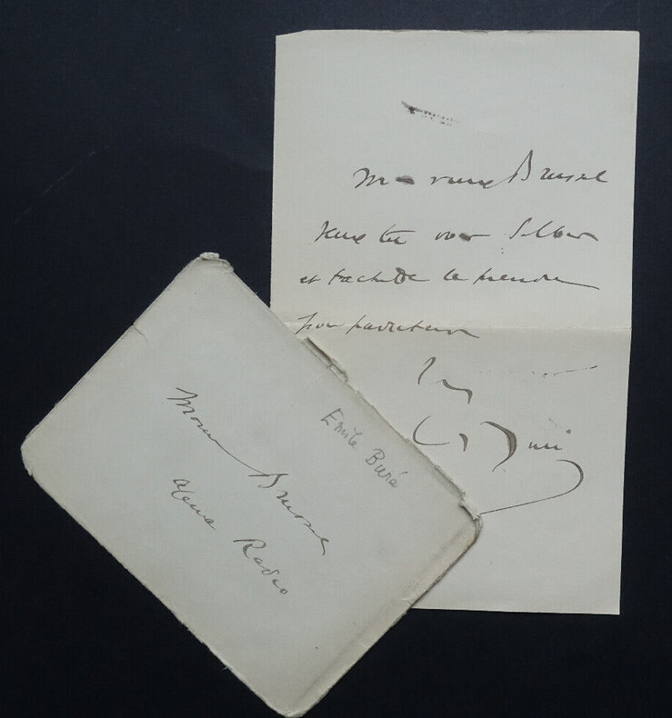&Eacute;mile BUR&Eacute; - LETTRE AUTOGRAPHE SIGN&Eacute;E. &Eacute;mile BUR&Eacute;