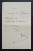 &Eacute;mile BUR&Eacute; - LETTRE AUTOGRAPHE SIGN&Eacute;E. &Eacute;mile BUR&Eacute;