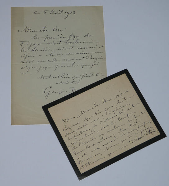 Georges Jules BERTRAND - DEUX LETTRES AUTOGRAPHES SIGN&Eacute;ES - 1913. Georges Jules BERTRAND