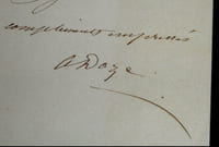 LETTRE AUTOGRAPHE SIGNÉE ADRESSÉE À François BULOZ
