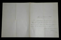 LETTRE AUTOGRAPHE SIGNÉE ADRESSÉE À François BULOZ