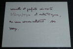 Michel LACLOTTE, Historien de l'art - CARTE DE VISITE AUTOGRAPHE. Michel LACLOTTE