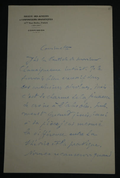 L&eacute;on XANROF, compositeur - CARTE-LETTRE AUTOGRAPHE SIGN&Eacute;E A SA COUSINE. L&eacute;on XANROF