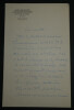 L&eacute;on XANROF, compositeur - CARTE-LETTRE AUTOGRAPHE SIGN&Eacute;E A SA COUSINE. L&eacute;on XANROF