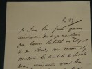 Alexandre de Laborde LETTRE AUTOGRAPHE SIGN&Eacute;E d'excuse, absence suite accident. Alexandre de Laborde