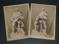 Adrien GAUDEZ - Deux photographies de la statue de Perronnet fondue sous Vichy