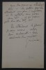 Jules GR&Uuml;N - Lettre autographe sign&eacute;e, demande &agrave; son mod&egrave;le de revenir 2 pages. Jules GR&Uuml;N