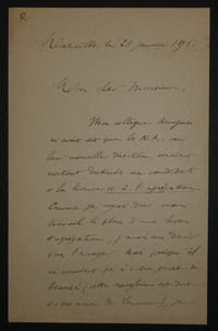 [Achille] GOULARD - LETTRE AUTOGRAPHE SIGNÉE, 1896