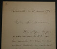[Achille] GOULARD - LETTRE AUTOGRAPHE SIGN&Eacute;E, 1896. Achille GOULARD