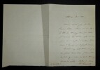 LETTRE AUTOGRAPHE SIGN&Eacute;E, PARIS. Hippolyte Lionnet