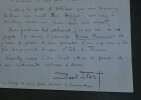 Paul FORT, Po&egrave;te - LETTRE AUTOGRAPHE SIGN&Eacute;E, Argenlieu. Paul FORT