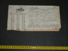 Connaissement Maritime 1843, de Bordeaux &agrave; Bayonne Timbre royal Seine. 