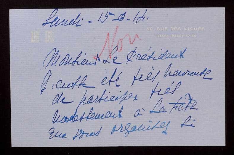 Henriette ROGGERS, Actrice - CARTE-LETTRE AUTOGRAPHE SIGN&Eacute;E, 1914. Henriette ROGGERS