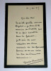 BASCHET Marcel - LETTRE AUTOGRAPHE DE DEUIL SIGN&Eacute;E &Agrave; Louis ARTUS, 5 mai 1905. Marcel Baschet