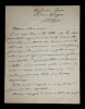 LETTRE AUTOGRAPHE SIGN&Eacute;E, Paris. Ernest Daudet