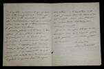 LETTRE AUTOGRAPHE SIGN&Eacute;E, Paris. Ernest Daudet