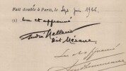 Pouvoir sign&eacute; Andr&eacute; Mellerio – Collection coh&eacute;rente de 50 auteurs & musiciens. Andr&eacute; Mellerio dit M&eacute;rane