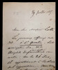 Ferdinand H&Eacute;ROLD, S&eacute;nateur - LETTRE AUTOGRAPHE SIGN&Eacute;E A Mr LABB&Eacute;, &Eacute;LECTIONS 1865. Ferdinand H&Eacute;ROLD