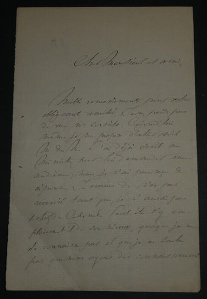 Hippolyte-Guillaume LEMONNIER, Conf&eacute;rencier - LETTRE AUTOGRAPHE SIGN&Eacute;E, 1879. Hippolyte-Guillaume LEMONNIER