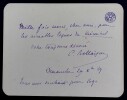Camille BELLAIGUE, Critique musical - CARTE-LETTRE AUTOGRAPHE SIGN&Eacute;E. Camille BELLAIGUE