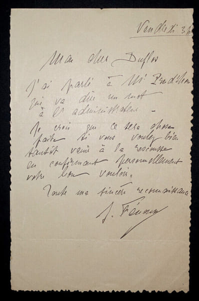 Jacques FENOUX, Acteur fran&ccedil;ais - LETTRE AUTOGRAPHE SIGN&Eacute;E. Jacques FENOUX
