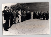 Photographie, nouveau gouvernement par M. Begin au président M. Navon en 1981