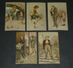 5 Cartes postales portraits de femmes curiosa sign&eacute;es Laporte, "Bas fonds de Paris". Laporte