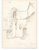 Dessin au crayon, &Eacute;glise Saint Julien le Pauvre par E. Phelipeau, 29 mars 1912. E. Phelipeau