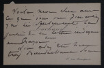 Charles LACHAUD, Avocat - CARTE DE VISITE AUTOGRAPHE SIGN&Eacute;E. Charles LACHAUD