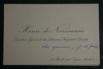 Henri de NOUSSANNE, Journaliste - CARTE DE VISITE AUTOGRAPHE SIGN&Eacute;E, 1896. Henri de NOUSSANNE