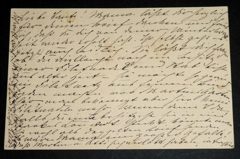 GABRIELE REUTER CARTE POSTALE AUTOGRAPHE SIGNEE. Gabriele Reuter