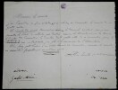 Lettre autographe sign&eacute;e destin&eacute;e &agrave; un Ministre. Gabriel Marie