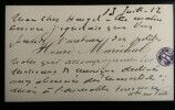MARECHAL Henri - CARTE DE VISITE AUTOGRAPHE SIGN&Eacute;E &Agrave; Henri HEUGEL, 1912. Henri Mar&eacute;chal