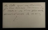 MARECHAL Henri - CARTE DE VISITE AUTOGRAPHE SIGN&Eacute;E &Agrave; Henri HEUGEL, 1912. Henri Mar&eacute;chal