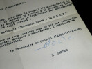 Lettre d'invitation sign&eacute;e - Les Conf&eacute;rences des Ambassadeurs, SNCF, 1949. Andr&eacute; et Guy David