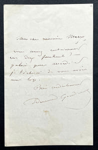 Edmond GONDINET, Librettiste - LETTRE AUTOGRAPHE SIGNÉE