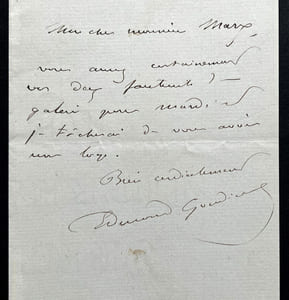 Edmond GONDINET, Librettiste - LETTRE AUTOGRAPHE SIGNÉE