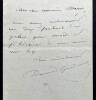 Edmond GONDINET, Librettiste - LETTRE AUTOGRAPHE SIGN&Eacute;E. Edmond GONDINET