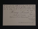 Henry L&Eacute;AUT&Eacute;, Ing&eacute;nieur - CARTE DE VISITE AUTOGRAPHE SIGN&Eacute;E. Henry L&Eacute;AUT&Eacute;