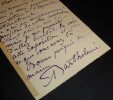 BARTHOLOME Paul Albert - CARTE LETTRE AUTOGRAPHE SIGNEE A BILLOTTE, 1891. Paul Albert Bartholom&eacute;