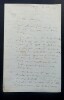 LETTRE AUTOGRAPHE SIGN&Eacute;E - Adolphe Georges Gueroult, 14 octobre 1899. GUEROULT Adolphe Georges