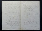 LETTRE AUTOGRAPHE SIGN&Eacute;E - Adolphe Georges Gueroult, 14 octobre 1899. GUEROULT Adolphe Georges