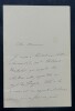 HEMERY Etienne - LETTRE AUTOGRAPHE SIGNEE, A PROPOS D'UNE PROPOSITION, 1881. Etienne H&eacute;mery