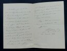 HEMERY Etienne - LETTRE AUTOGRAPHE SIGNEE, A PROPOS D'UNE PROPOSITION, 1881. Etienne H&eacute;mery