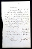 L&eacute;on LAURENT-PICHAT, Po&egrave;te - LETTRE AUTOGRAPHE SIGN&Eacute;E, MORT DE Jules MICHELET. L&eacute;on LAURENT-PICHAT