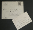Alexis LEMA&Icirc;TRE, religieux - Carte de visite autographe au G&eacute;n&eacute;ral JACQUIER. Alexis LEMA&Icirc;TRE