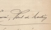 Pouvoir sign&eacute; Paul de Martigny – Collection coh&eacute;rente de 50 auteurs & musiciens. Paul de Martigny