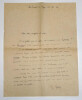 GOYAU Georges - LETTRE AUTOGRAPHE SIGN&Eacute;E &Agrave; Louis ARTUS, 21 novembre 1924. Georges Goyau