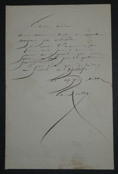 Ars&egrave;ne HOUSSAYE, Homme de lettre - LETTRE AUTOGRAPHE SIGN&Eacute;E. Ars&egrave;ne HOUSSAYE
